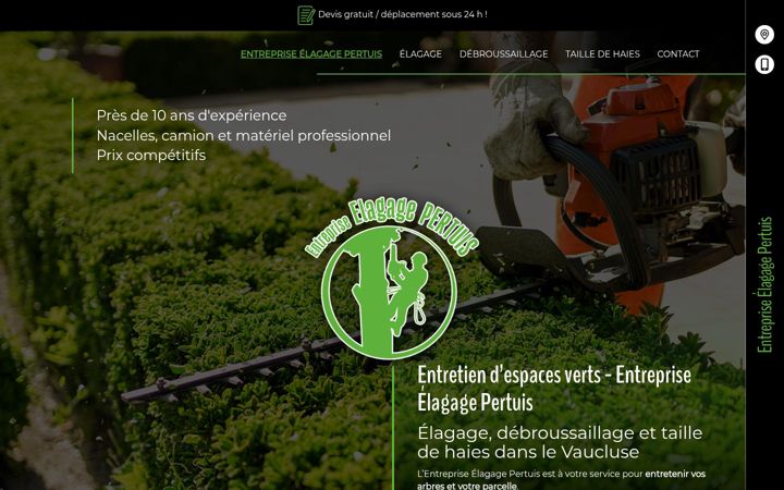 Skærmbillede af entreprise-elagage-pertuis.fr