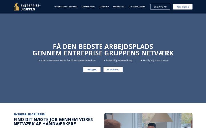 Screenshot stránky entreprise-gruppen.dk