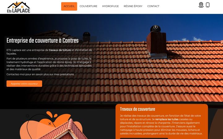 Screenshot van entreprise-laplace.fr