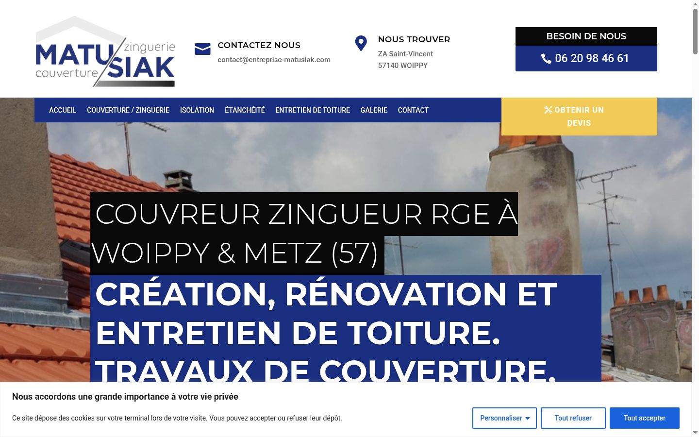 Screenshot del banner di consenso mostrato prima di qualsiasi interazione