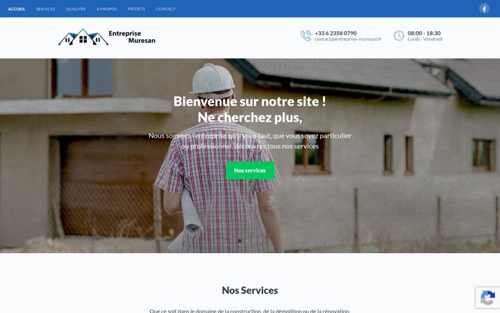 Screenshot di entreprise-muresan.fr