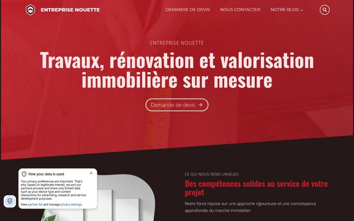 Screenshot di entreprise-nouette.fr