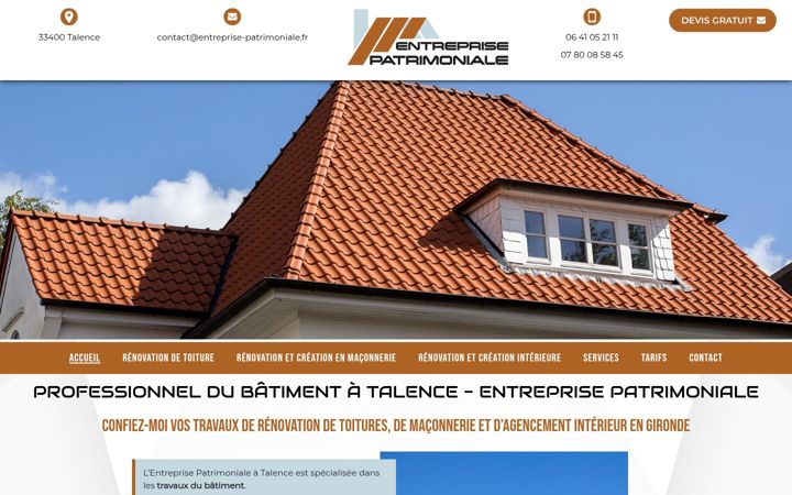 Screenshot di entreprise-patrimoniale.fr