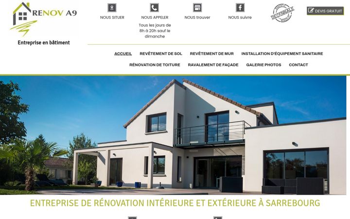 Skærmbillede af entreprise-renova9.fr