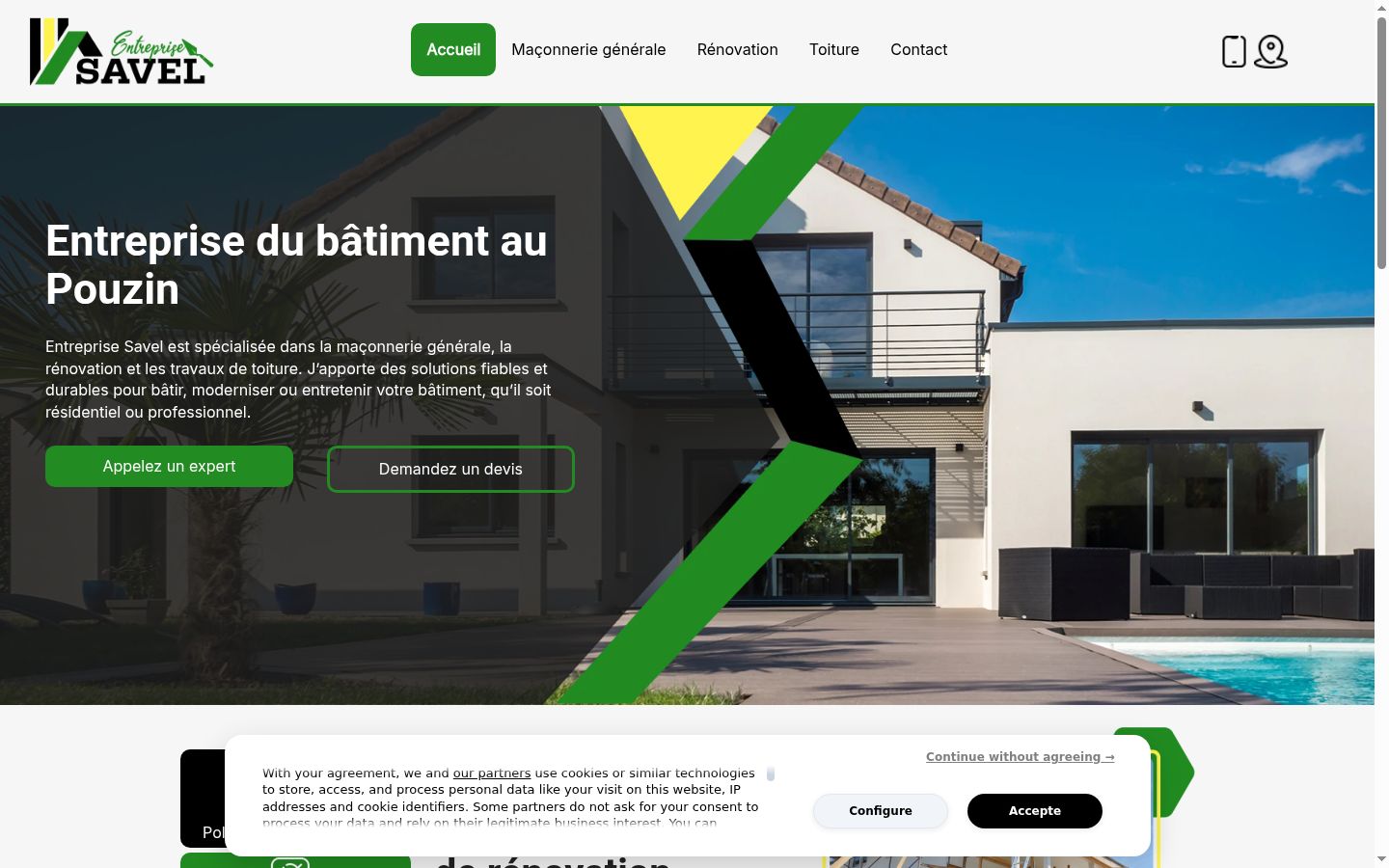Screenshot tal-banner tal-kunsens muri qabel kwalunkwe interazzjoni