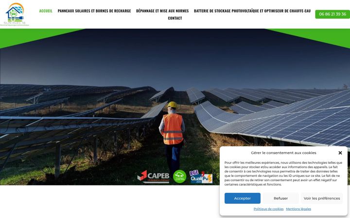 Skærmbillede af entreprise-sunelec.fr