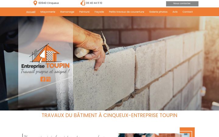 Skærmbillede af entreprise-toupin.fr