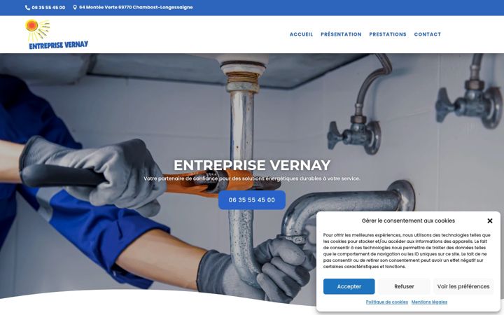Skærmbillede af entreprise-vernay.fr