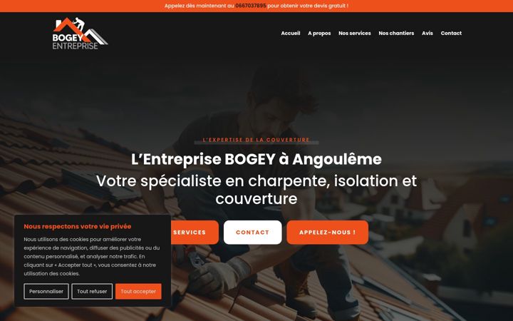 Screenshot di entreprisebogey.fr