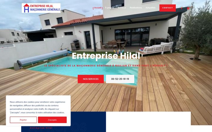 Screenshot di entreprisehilal.fr