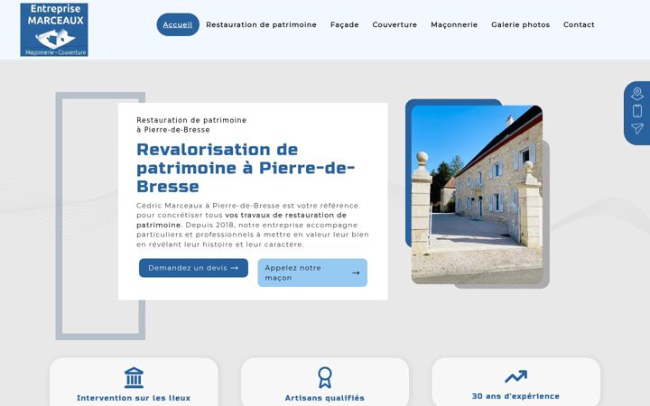 Screenshot di entreprisemarceaux.fr