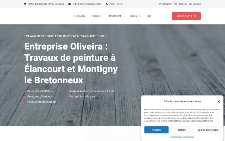 Screenshot di entrepriseoliveira.fr