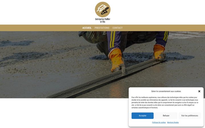 Screenshot di entreprisepailleretfils87.fr