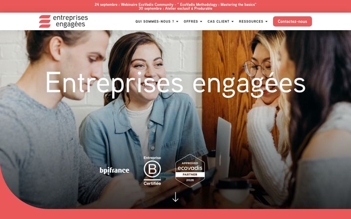Screenshot di entreprises-engagees.fr