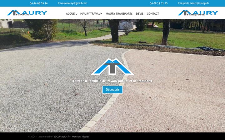 Screenshot di entreprises-maury-47.fr