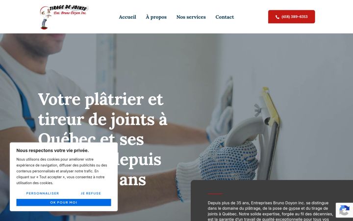 Captură de ecran a entreprisesbrunodoyon.ca