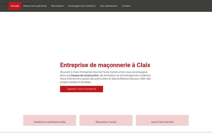 Skærmbillede af entreprisesilvadafonte.fr