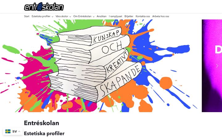 Screenshot von entreskolan.se