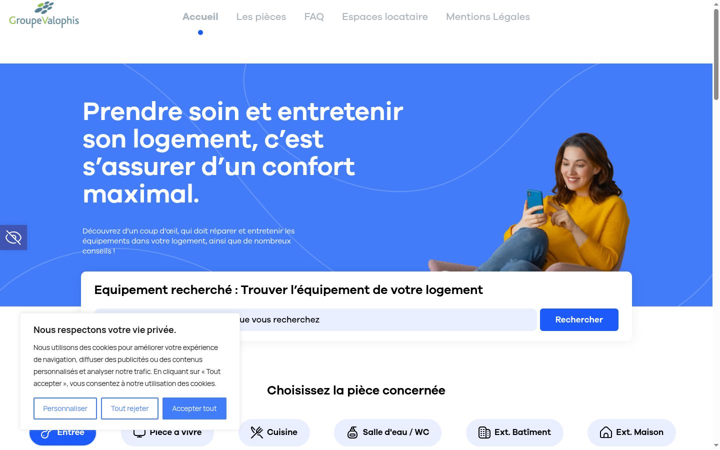 Screenshot tal-banner tal-kunsens muri qabel kwalunkwe interazzjoni