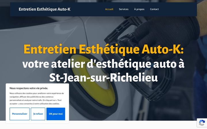 Skjámynd af entretienesthetiqueautok.ca