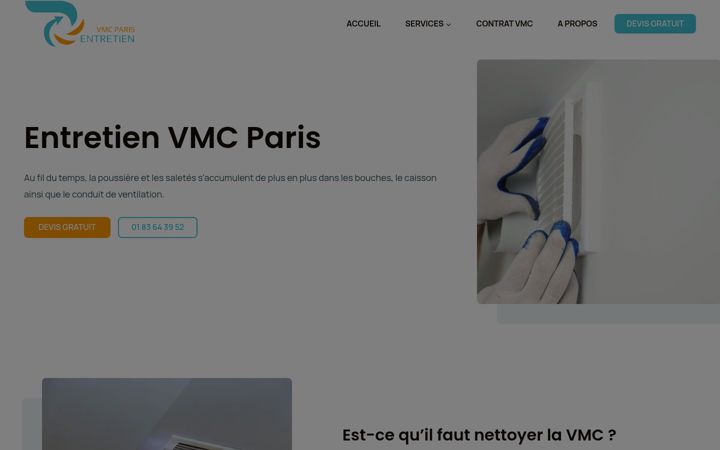 Screenshot of entretienvmc.paris