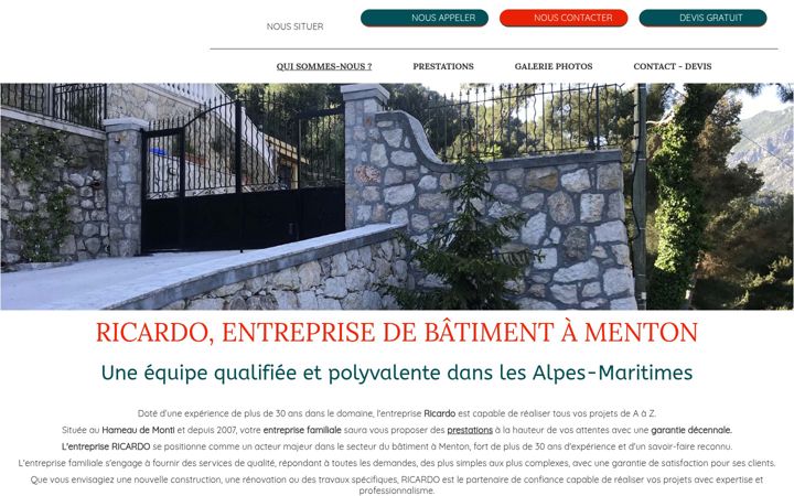 Screenshot ta' entricardo.fr
