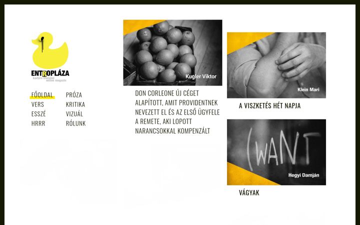 Screenshot ta' entroplaza.hu