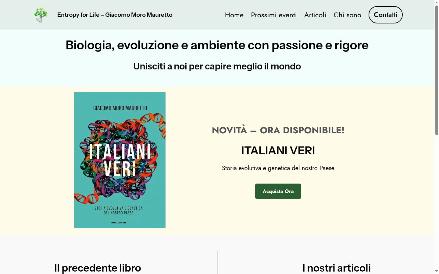 Screenshot del banner di consenso mostrato prima di qualsiasi interazione