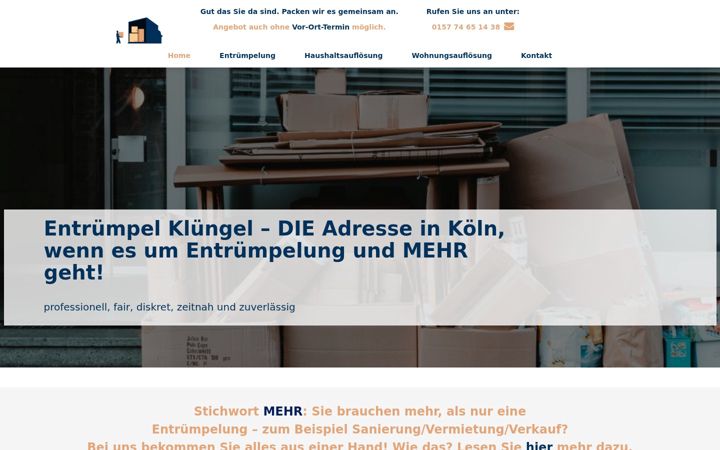 Captura de pantalla de entruempel-kluengel.de