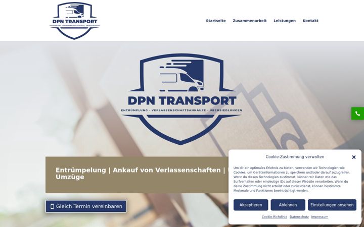 Screenshot von entruempeler.at