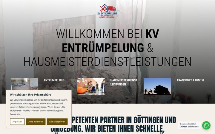 Captura de pantalla de entruempelung-kv.de