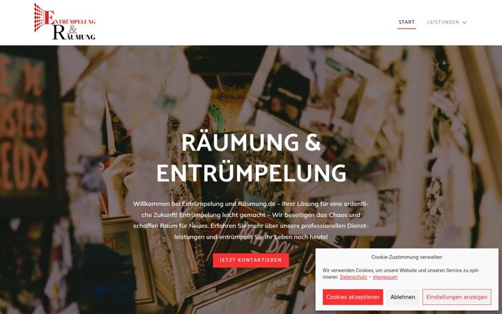 Snímek obrazovky entruempelung-und-raeumung.de