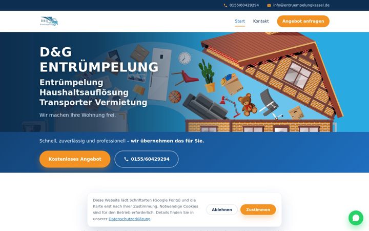 Snímek obrazovky entruempelungkassel.de