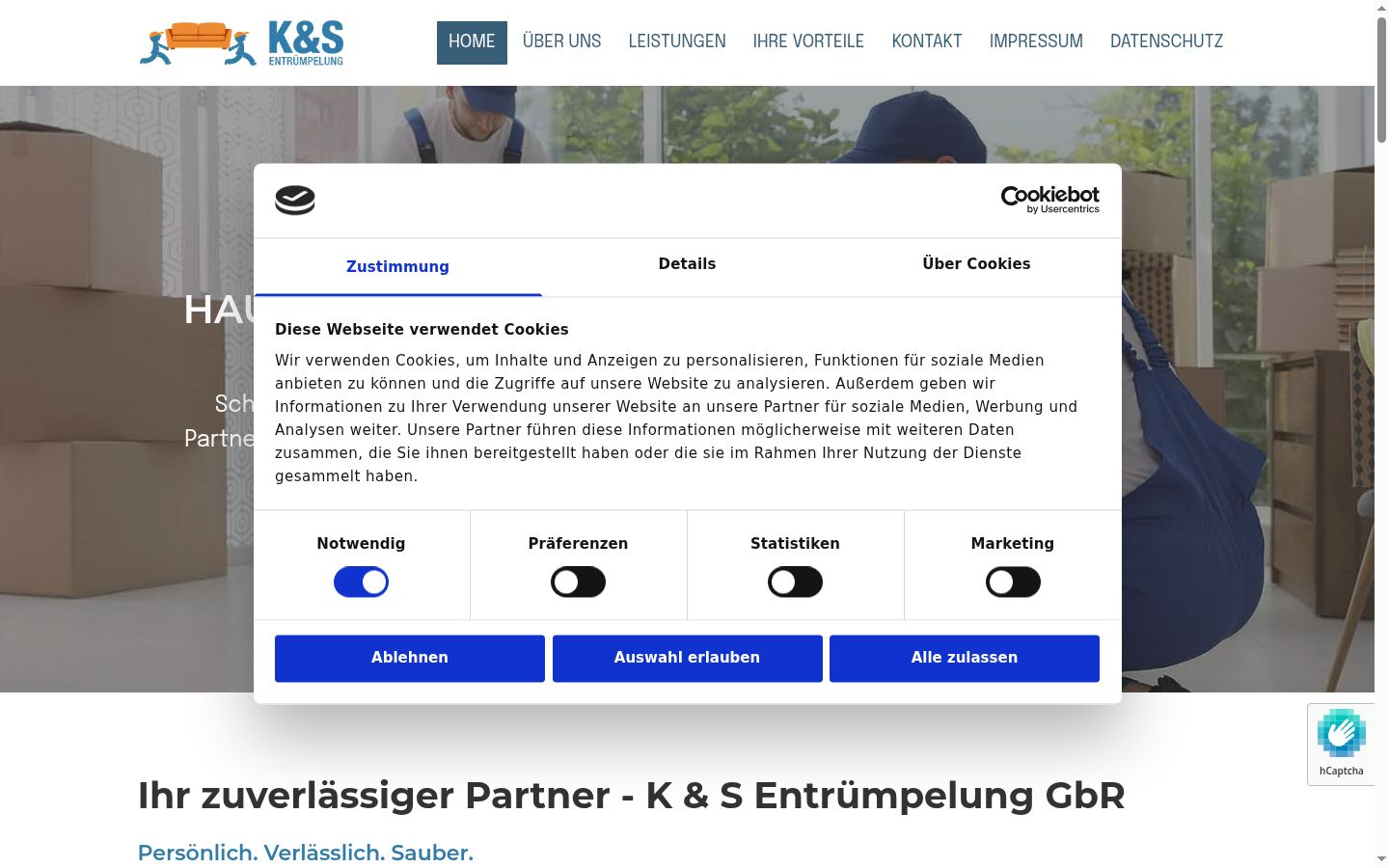 Screenshot tal-banner tal-kunsens muri qabel kwalunkwe interazzjoni