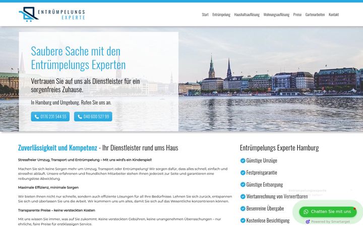 Snímek obrazovky entruempelungsexperte-hamburg.de