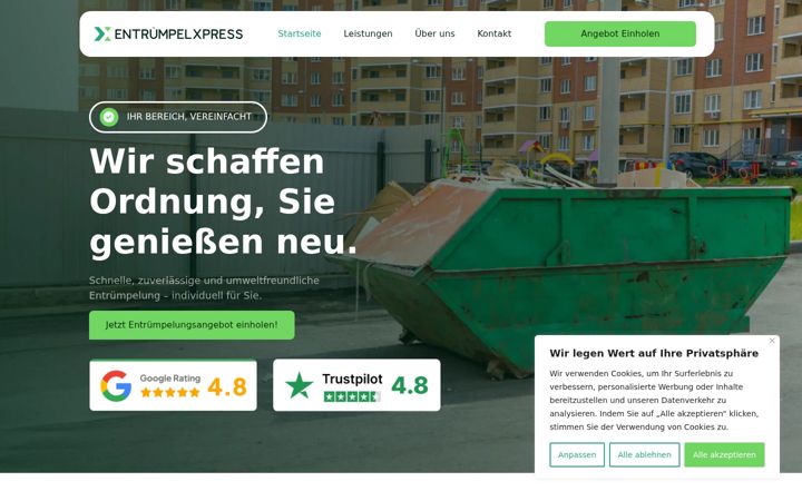 Snímek obrazovky entruempelxpress.de