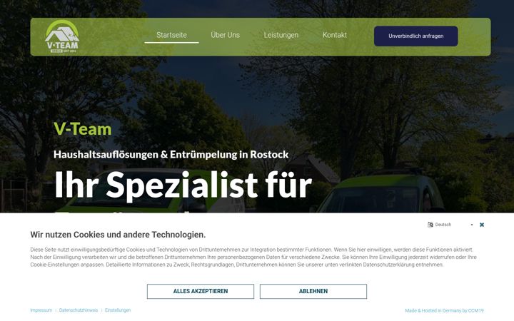 Snímek obrazovky entrumpelung-verch.de