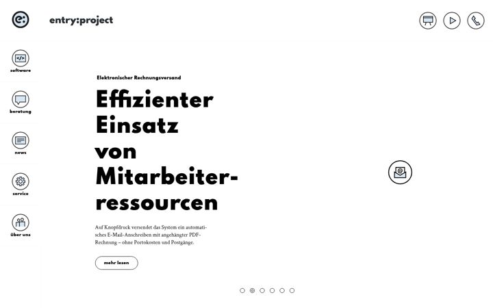 Snímek obrazovky entryproject.de