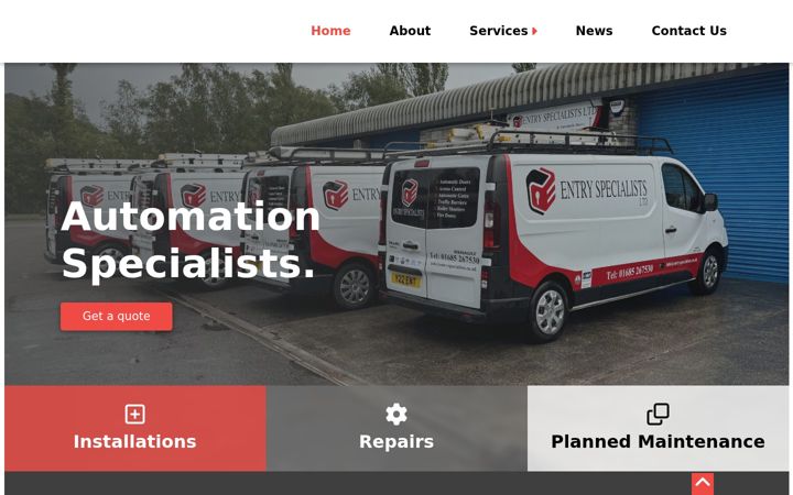 Zrzut ekranu entryspecialists.co.uk