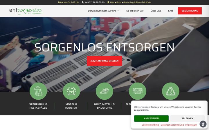 Screenshot του entsorgenlos.de