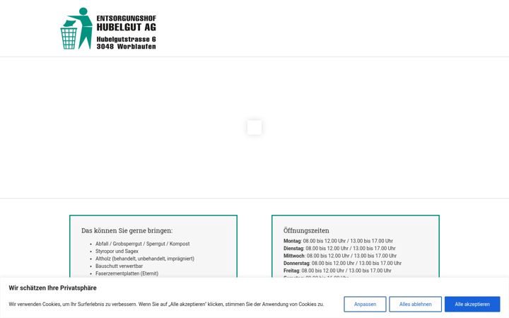 Screenshot του entsorgungshof-hubelgut.ch