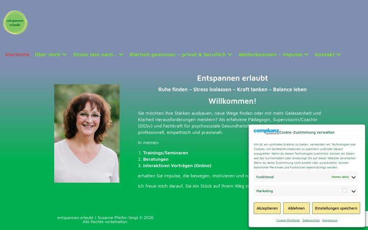 Captura de ecrã de entspannenerlaubt.de