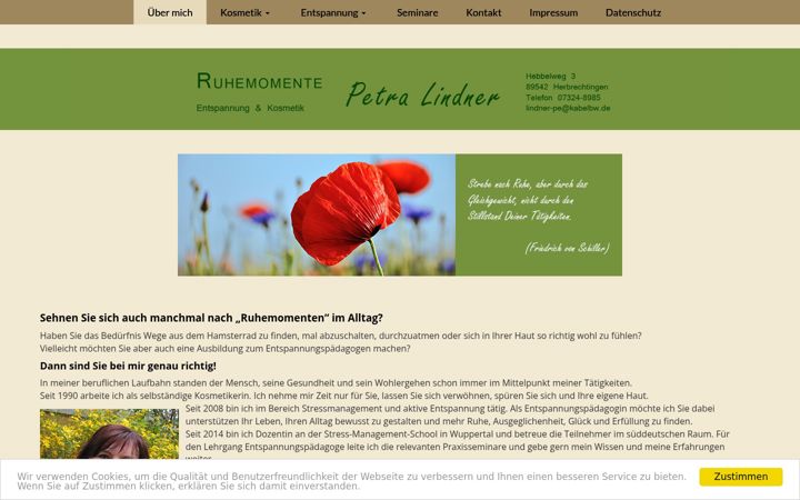 Képernyőkép: entspannung-lindner.de