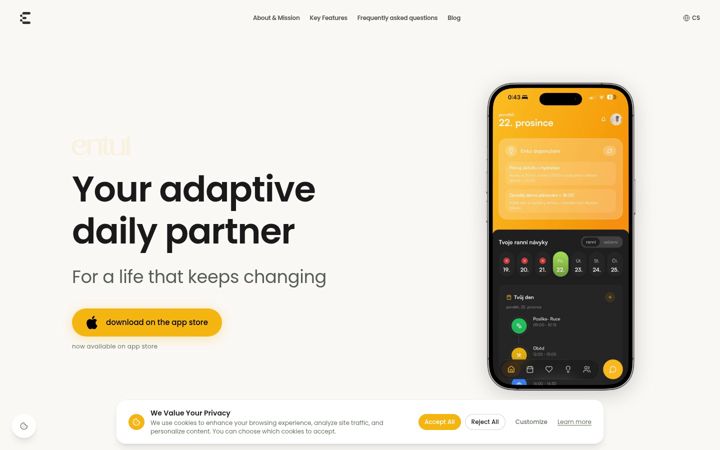 Screenshot of entui.app