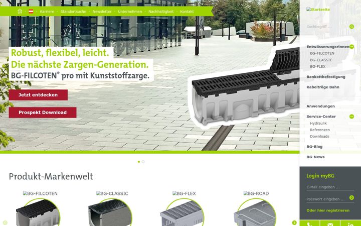 Screenshot von entwaesserung.at