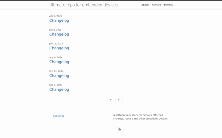 Screenshot of entware.net
