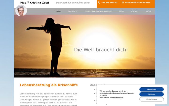 Screenshot von entwicklungscoach.at