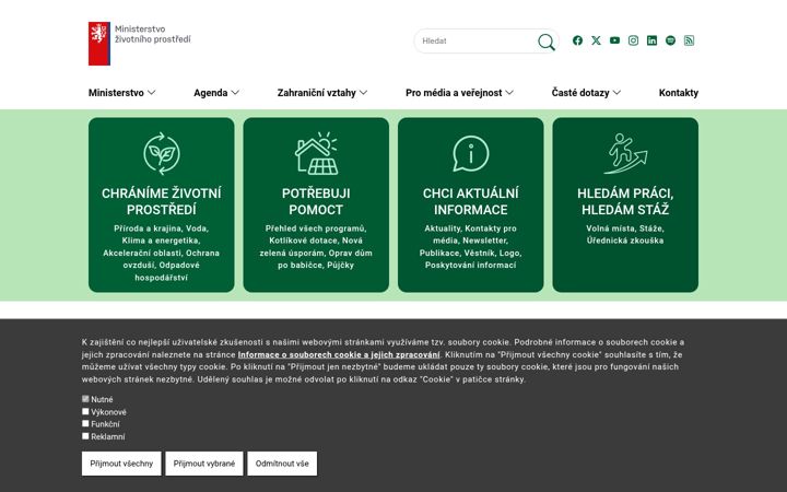 Screenshot of env.cz