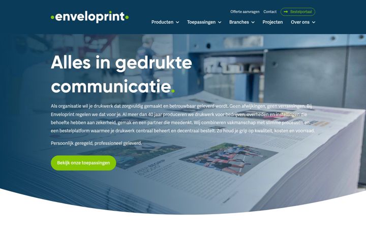 Képernyőkép: enveloprint.nl