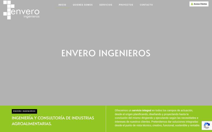 Screenshot stránky enveroingenieros.es